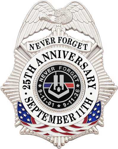 Smith & Warren badge model S634_911 with September 11th anniversary seal