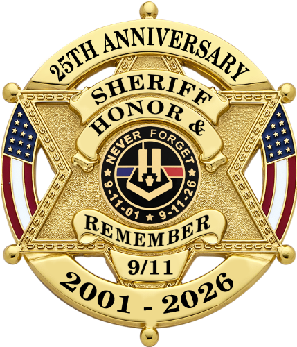Smith & Warren badge model S668_911 with September 11th anniversary seal