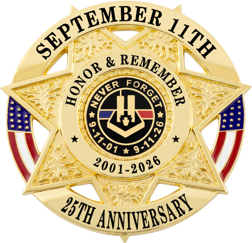 Smith & Warren badge model S680US_911 with September 11th anniversary seal