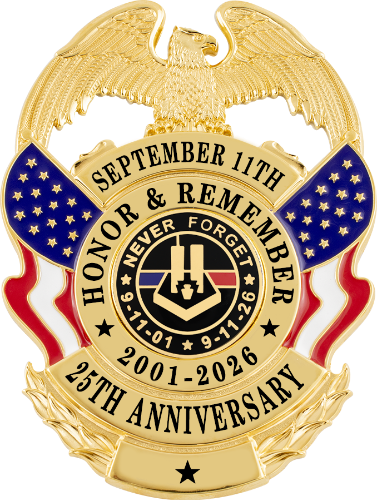 Smith & Warren badge model S692_911 with September 11th anniversary seal