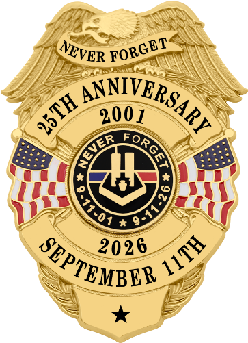 Smith & Warren badge model S702_911 with September 11th anniversary seal